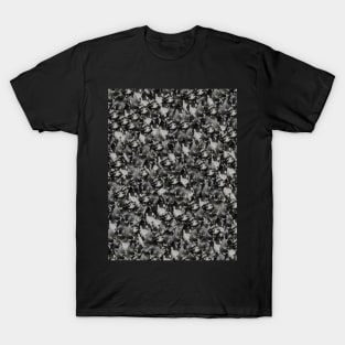 Grey Minimal Abstract Collage Mosaic. T-Shirt
